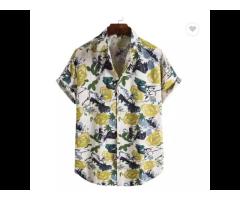 Custom Hawaiian short-sleeved shirt printed casual flower shirt wholesale men's