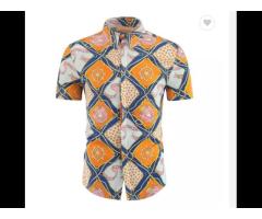 Custom men's large short sleeve shirt printed shirt casual Hawaiian shirt