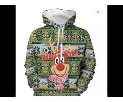 New autumn and winter Christmas clothing 3d digital print pullover hoodie