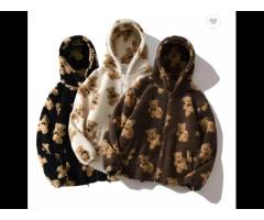 2023 men coral fleece jacket cardigan zipper up mens customization hoodies jackets - Image 2