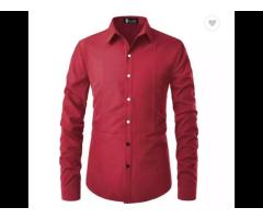 2023 new fashion style men's long-sleeve shirts casual solid color wear - Image 3