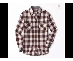 China Kamu factory cross-border men's plaid shirt flannel brushed warm men's casual shirt
