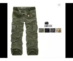 Custom Logo fashion mens Cargo Pants With Side Pocket 100% Cotton work cargo Pants