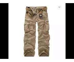 Custom Logo fashion mens Cargo Pants With Side Pocket 100% Cotton work cargo Pants - Image 2