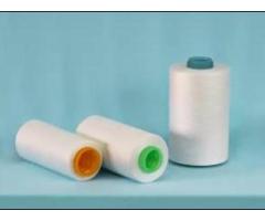 100% polyester ring spun yarn TFO process no knot sewing threads raw white 1.25kg per tube cone