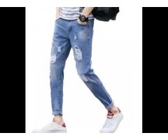 New Men's Jeans 2021 Casual Wear Best Quality Jeans Fashion Design Solid Skinny Ripped Denim Jeans - Image 2