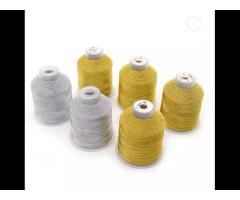 Wholesale High Tensile Strength Hilo Gold Silver Metallic Thread 100% Polyester