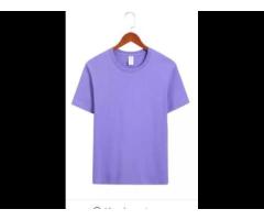 220g Heavyweight Crewneck Short Sleeve Sweatshirt Men Solid Color Cotton T-Shirts