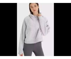 2023 Most fashionable women's cotton hoodie casual zipper spring hot multi-color jogging wear