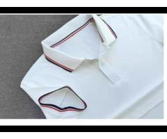 Men's polo shirts Short Sleeve 100% Cotton Anti-pilling Golf Polo t Shirt - Image 2