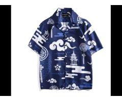 2022 custom Men Eye-Catching All Over Print Rayon Button Down Short Sleeve Hawaiian Shirt