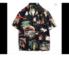 2022 custom Men Eye-Catching All Over Print Rayon Button Down Short Sleeve Hawaiian Shirt - Image 2