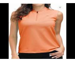 Golf Polo Shirts for Women Slim Fit Woman Sleeveless Sports Shirts Quick Dry - Image 2