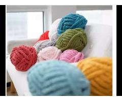 Chenille Chunky Yarn for Arm Knit Crochet Weave Loose Braid Cable Throw Blanket, Super Soft - Image 2