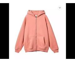 Custom brand design puff printing hoodie blank 360g polar fleece hoodies Two-way zipper full zip - Image 1