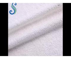 32S Knitted 320g White Stock 70 Bamboo 30 Cotton Blend Terry Towel Fabric for Bathrobe Clothes - Image 1