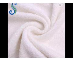 32S Knitted 320g White Stock 70 Bamboo 30 Cotton Blend Terry Towel Fabric for Bathrobe Clothes - Image 2