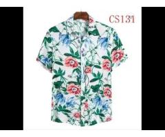 Summer Ethnic Printing  Stripe Breathable Loose Hawaiian Short Sleeve Plus Size Men's Shirts - Image 3