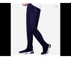 Korean swishy jogger long men pants plain loose black navy gym dress pants for men