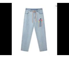 BILLIONS Custom jeans men jeans , hand embroidered jeans, light blue jeans for men - Image 1