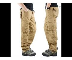 Mens Cargo Work Pants Outdoor Jogging Hiking Casual Pants Trousers - Image 3