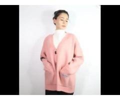 2022 Factory manufacturers long cardigan fashion women clothes pink valentines sweater