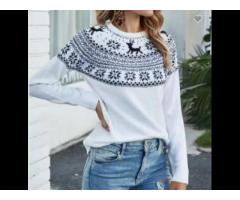 High quality vintage female knitted pullover sweater 2021 custom wholesale ugly christmas sweater