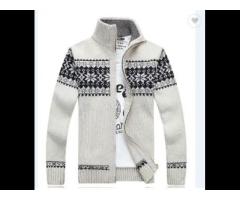 High quality fall winter coat v neck long sleeve knit cardigan men sweater for men 2021