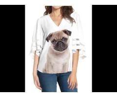 Customized Blouses Ladies Pet Dog Pug Schnauzer Poodle Print Women Blouses And Tops Lady - Image 1