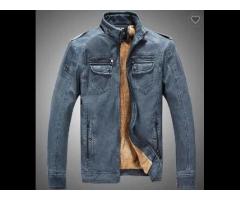 Motorcycle Leather Jackets Autumn Winter Jacket Thicken Fleece Lined Winter Coat For Men - Image 2