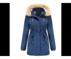 Long Winter Coat Hooded Winter Puffer Jackets For Womens Padded Jacket - Image 2