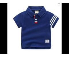High Quality Summer Breathable Kids Polo Shirt 100% Cotton Boy Short Sleeve T-Shirt