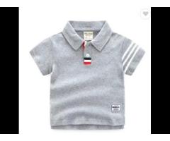 High Quality Summer Breathable Kids Polo Shirt 100% Cotton Boy Short Sleeve T-Shirt - Image 2