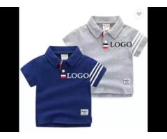 High Quality Summer Breathable Kids Polo Shirt 100% Cotton Boy Short Sleeve T-Shirt - Image 3