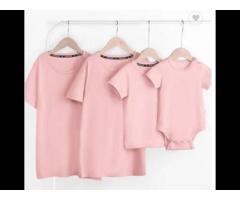 Summer Wholesale Parent-Child Clothing Tops Family Couple Matching Large size T Shirt Outfits - Image 3