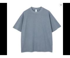 short sleeve tshirt 250gsm washed vintage cotton custom tshirt - Image 2
