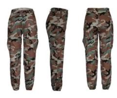 Autumn Fashion Women High Waist Camouflage Cargo Pants - Image 2