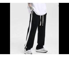 OEM Manufacturer Custom Logo Loose Blank Ttrack Pants Drawstring men sweatpants