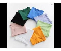 New product Women short sleeve crop top cotton t shirt solid color custom logo - Image 2
