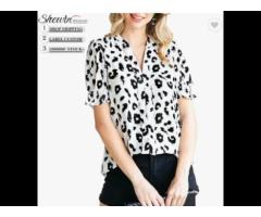 Cheap Summer Fashion Leopard Bubble Sleeve Lady Casual Elegant Blouses For Women - Image 3