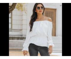 High Quality Loose Long Sleeve Blouse Women Tops Solid Color Casual Elegant Woman Blouse