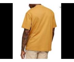 2023 Heavy Thick Collar Tee Blank Custom Mock Neck Boxy Fit Men's T Shirt - Image 2