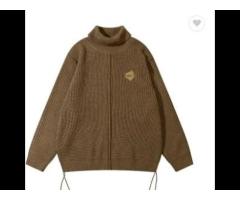 High Street Tassel Stitching Sweater Autumn Loose Quasi Color Trendy Senior Pullover