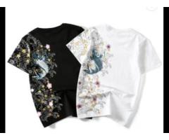 Embroidered Personality Loose Oversized Short Sleeve T-shirt Men's Pure Cotton T Shirt - Image 3