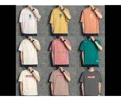 Men t-shirt Wholesale Fashion 100% Cotton Cheap Men's Street Wear Printed Round Neck t-shirt