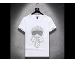 custom Men's T-shirt rhinestone Summer short Sleeve Mercerized Super Soft Cotton High Quality - Image 1