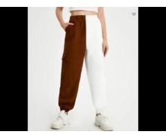 High Quality Women Colorblock Carrot Pants Jogger Cotton Women's Pocket Sweatpants Woman - Image 3