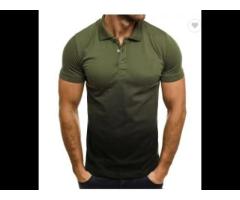 oem summer Custom casual Logo Printing Teamwear Fit Uniform work men's Short Sleeve black - Image 3