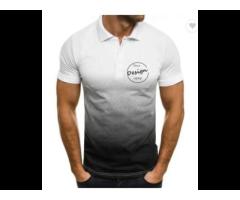 oem summer Custom casual Logo Printing Teamwear Fit Uniform work men's Short Sleeve black - Image 4