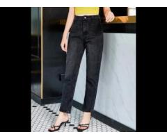 High Quality Black Color Women Jeans High Waist Casual Fit Denim Jeans Women - Image 3